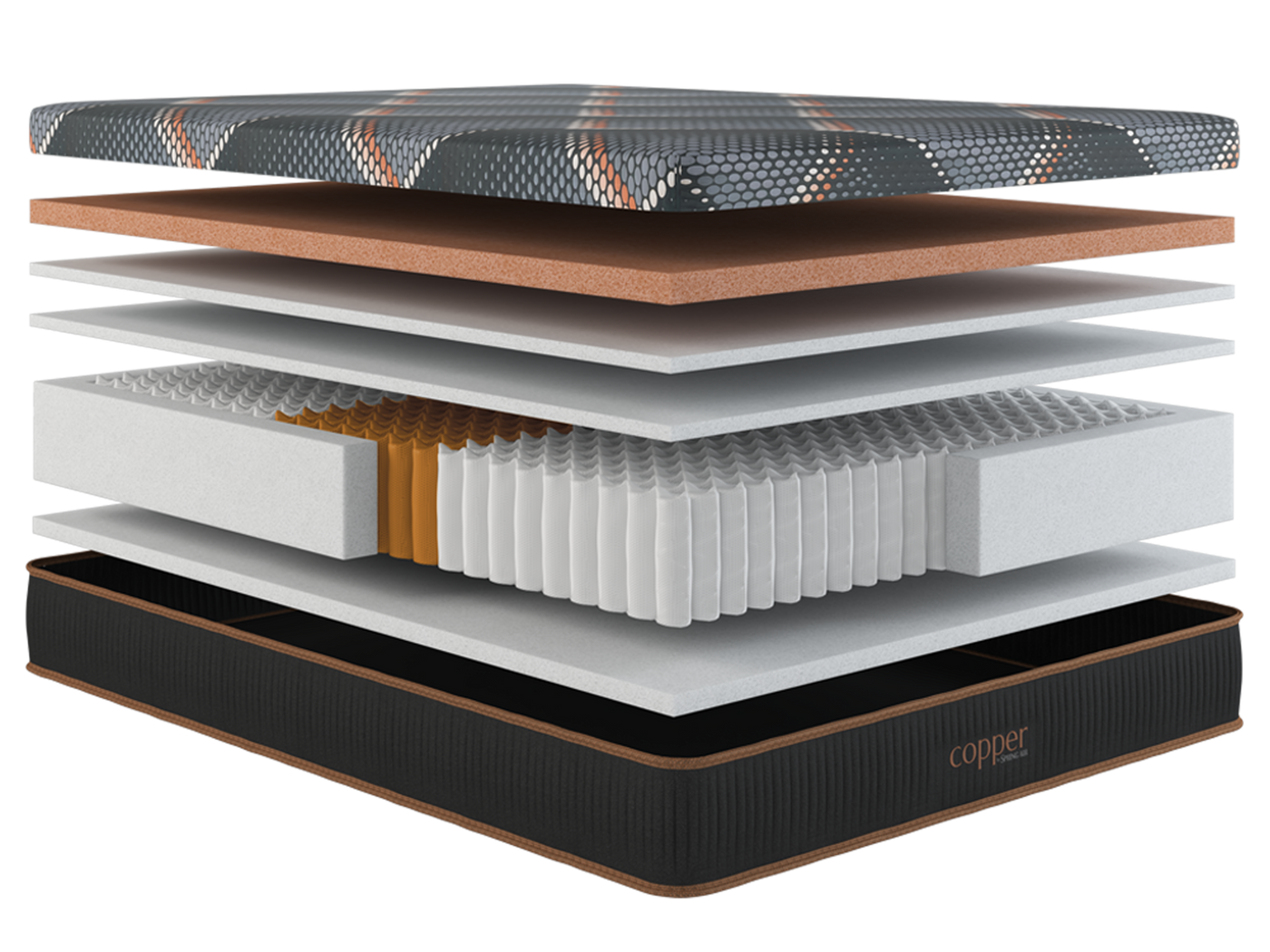 Copper 13.5" Firm Hybrid by Spring Air