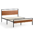 CLEARANCE Menden Brown Platform bed with Headboard